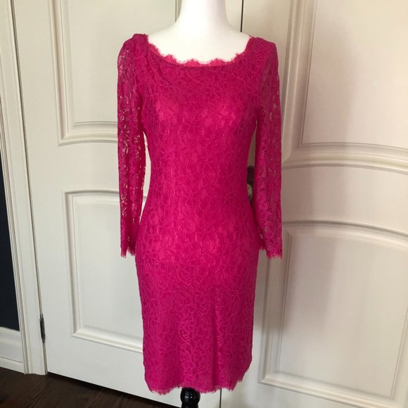 Diane Von Furstenberg Zarita Lace Sheath Dress - Picture 2 of 11
